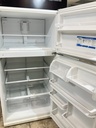 Whirlpool Used Refrigerator Top and Bottom 33x65 1/2” (White)