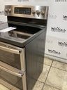 Ge Used Electric Stove Double Oven 220volts (40/50 AMP) 30inches {3 prong} (Stainless Steel) 