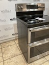 Ge Used Electric Stove Double Oven 220volts (40/50 AMP) 30inches {3 prong} (Stainless Steel) 