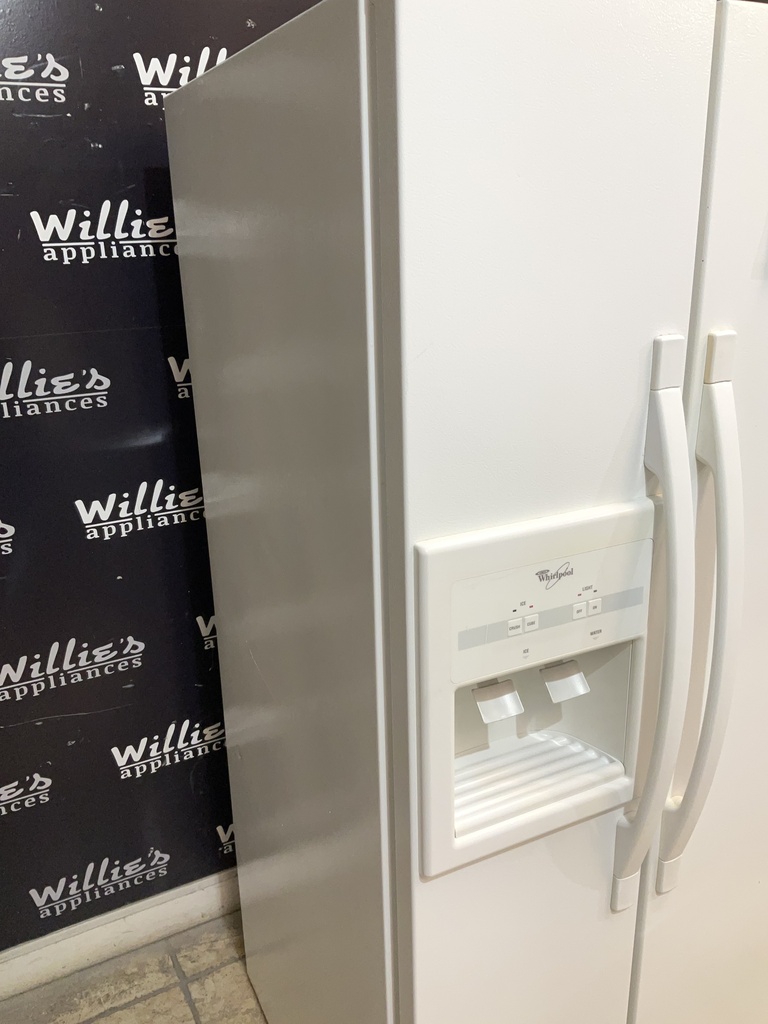 Whirlpool Used Refrigerator Side by Side 32 1/2” x 65 1/2” (White) 