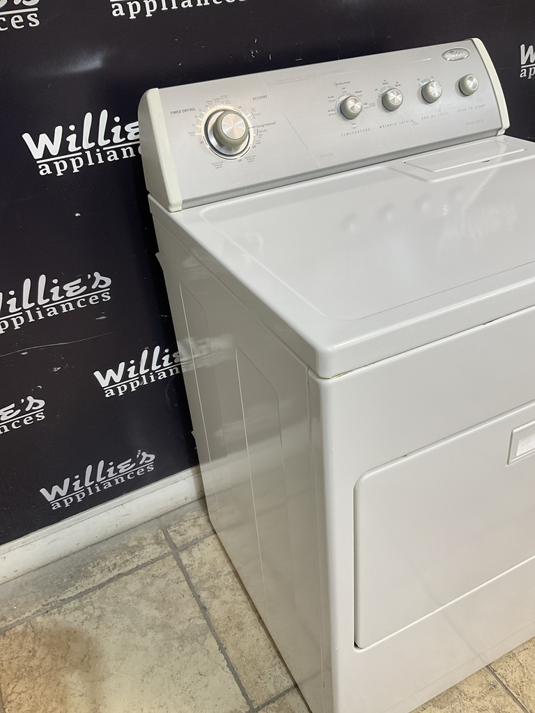 Whirlpool Used Electric Dryer 220volts (30 AMP) 29inches {4 prong} (White)