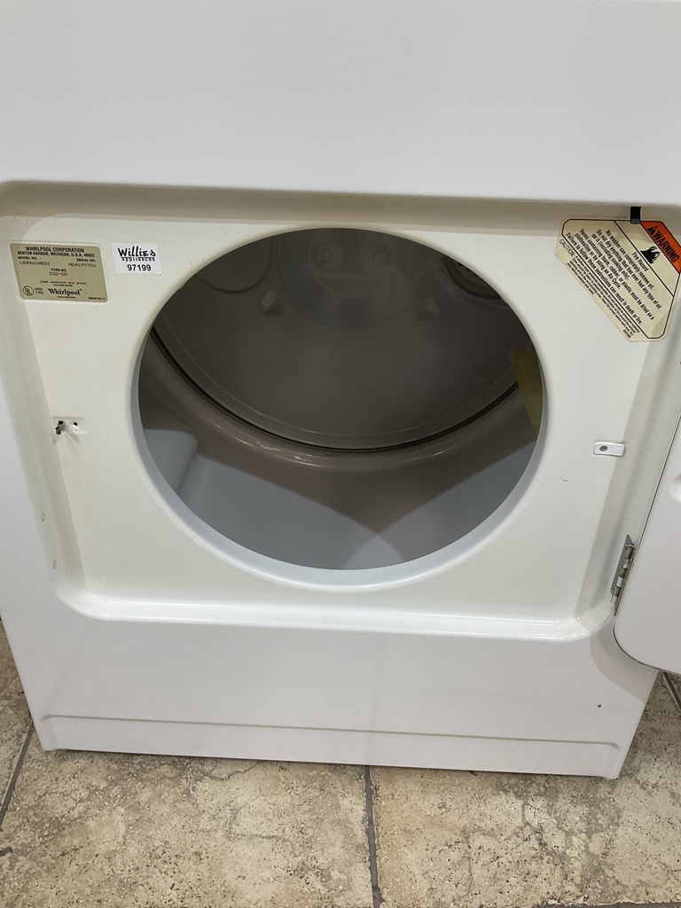 Whirlpool Used Electric Dryer 220volts(30 AMP) 29inches {3 prong} (White)