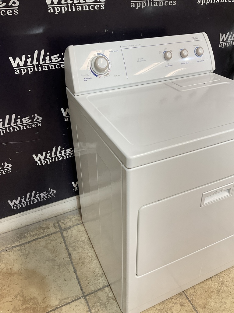 Whirlpool Used Electric Dryer 220volts (30 AMP) 29inches {3 prong} (White )