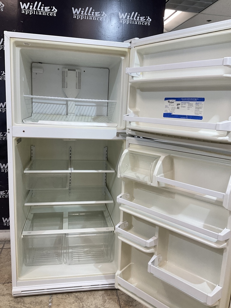 Whirlpool Used Refrigerator Top and Bottom 30x65 1/2” 