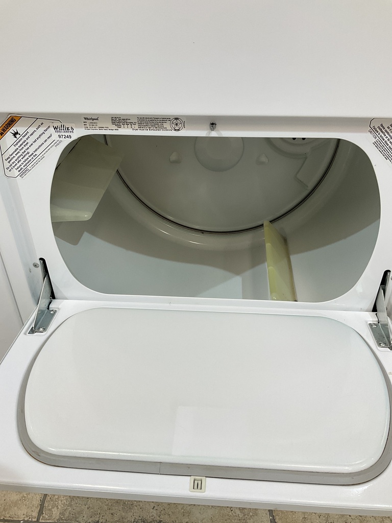 Whirlpool Used Natural Gas Set Washer/Dryer 27/29inches (White) 