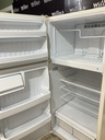 Ge Used Refrigerator Top and Bottom 28x61 1/2’ (Bisque)