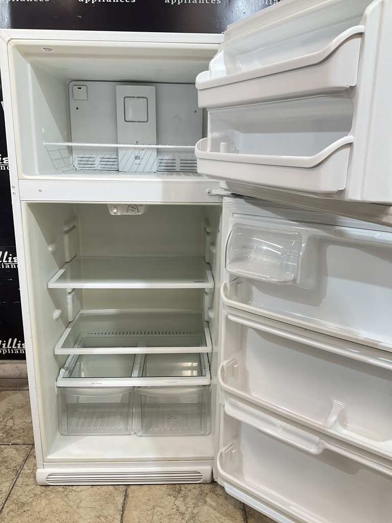 Frigidaire Used Refrigerator Top and Bottom 30x65 1/2” (White) 