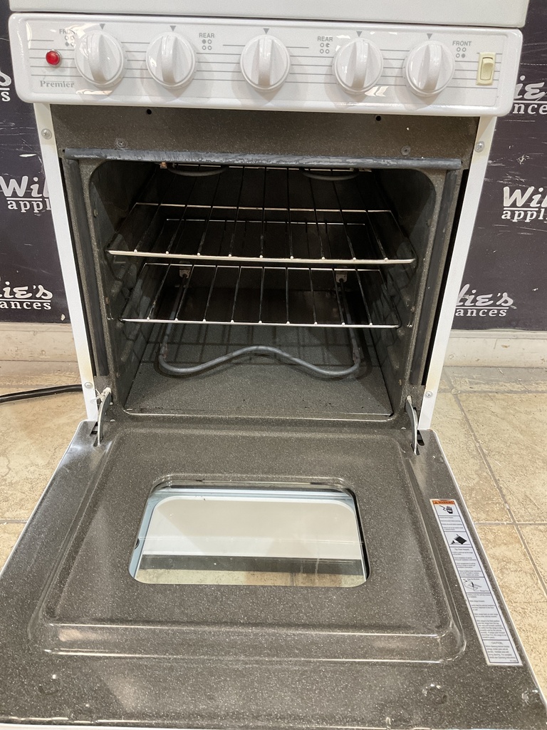 Premier Used Electric Stove 220volts (40/50 AMP) 20inches {4 prong} (White) 