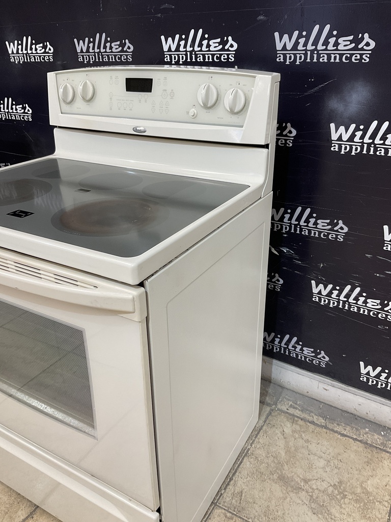 Whirlpool Used Electric Stove 220volts (40/50 AMP) 30inches {no cord} (Bisque)
