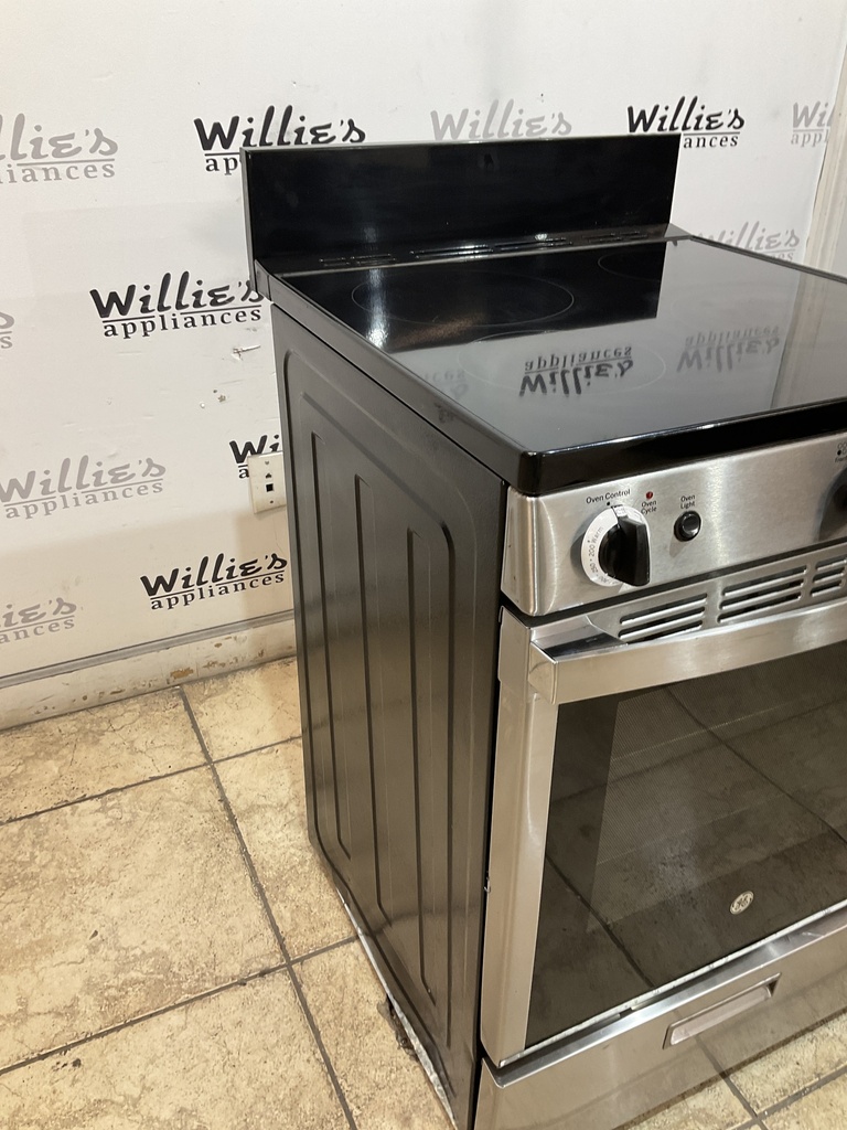 Ge Used Electric Stove 220volts (40/50 AMP) 24inches {4 prong} (Stainless Steel) 