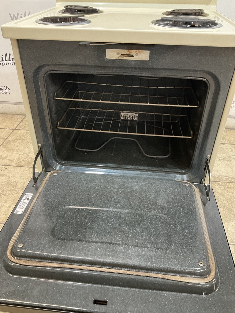 Hotpoint Used Electric Stove 220volts (40/50 AMP) 30inches {no cord} (Bisque/Black)