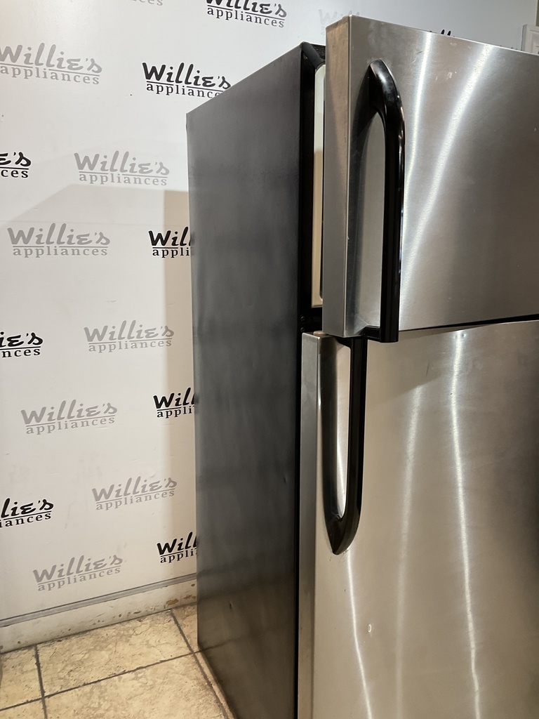 Frigidaire Used Refrigerator Top and Bottom 28x64 1/2” (Stainless Steel) 