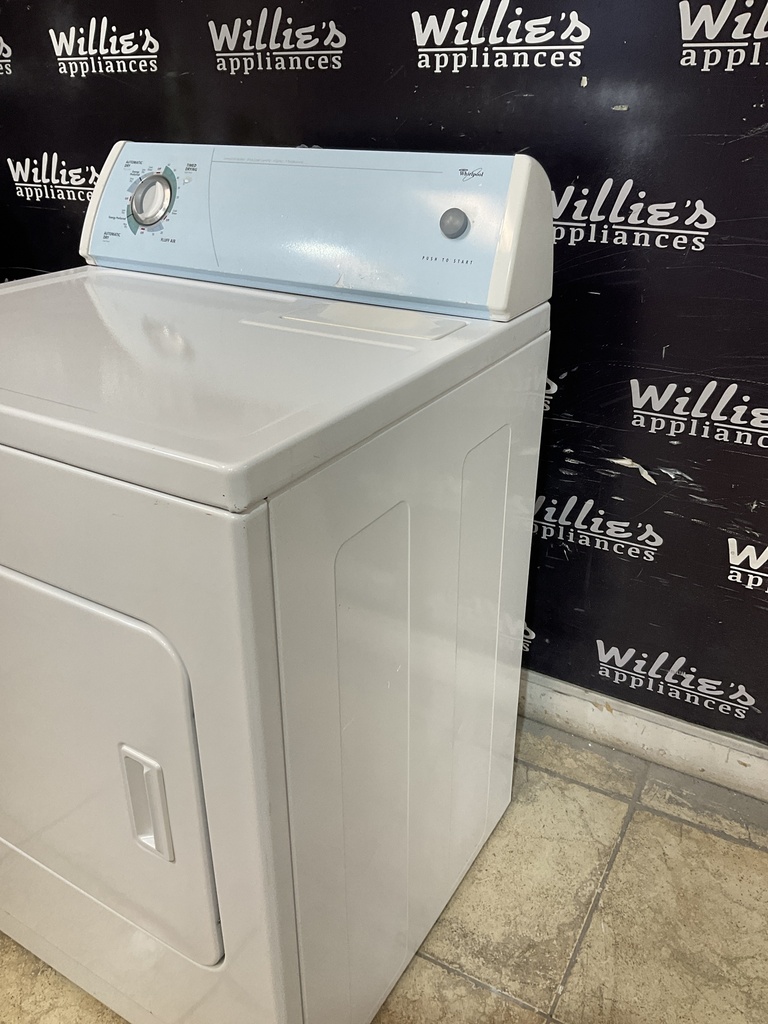Whirlpool Used Electric Dryer 220volts (30 AMP) 29inches {no cord} (White) 