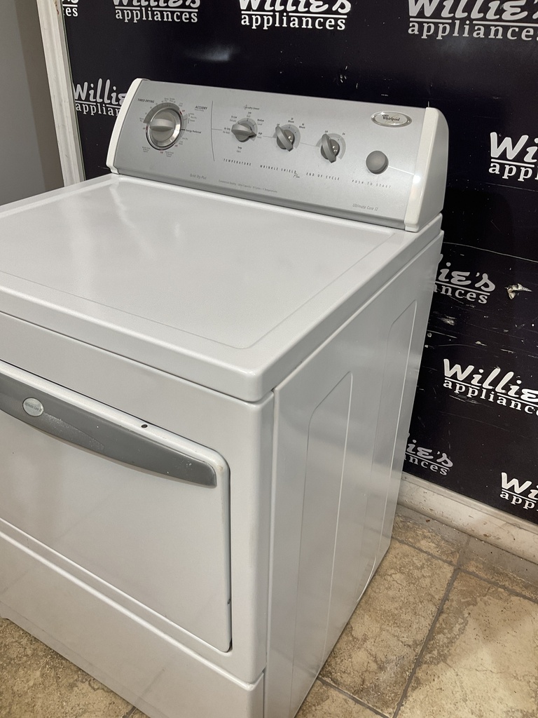 Whirlpool Used Electric Dryer 220volts (30 AMP) 27inches {3 prong} (White) 