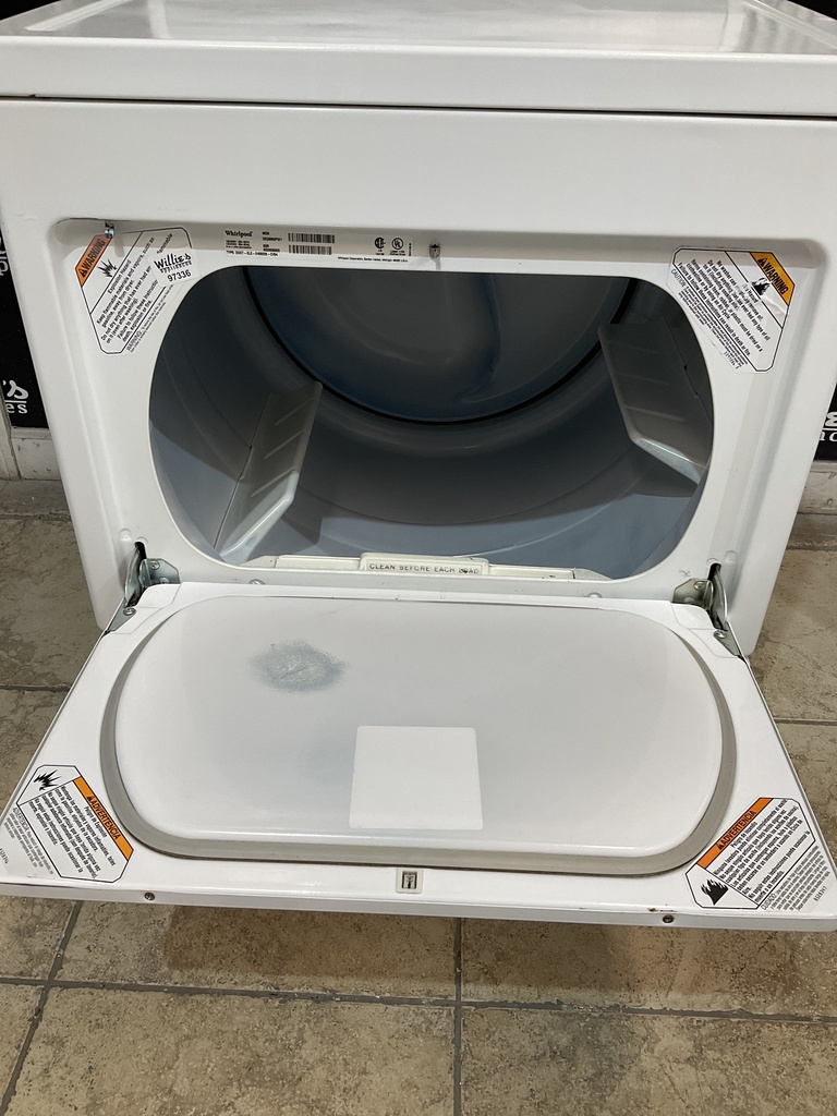 Whirlpool Used Electric Dryer 220volts (30 AMP) 27inches {3 prong} (White) 