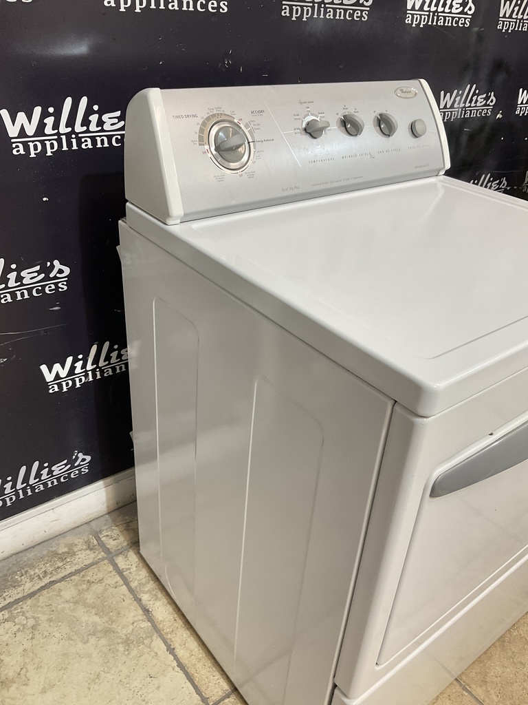 Whirlpool Used Electric Dryer 220volts (30 AMP) 27inches {3 prong} (White) 