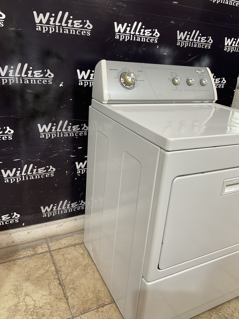 Whirlpool Used Electric Dryer 220volts (30 AMP) 27inches {3 prong} (White)
