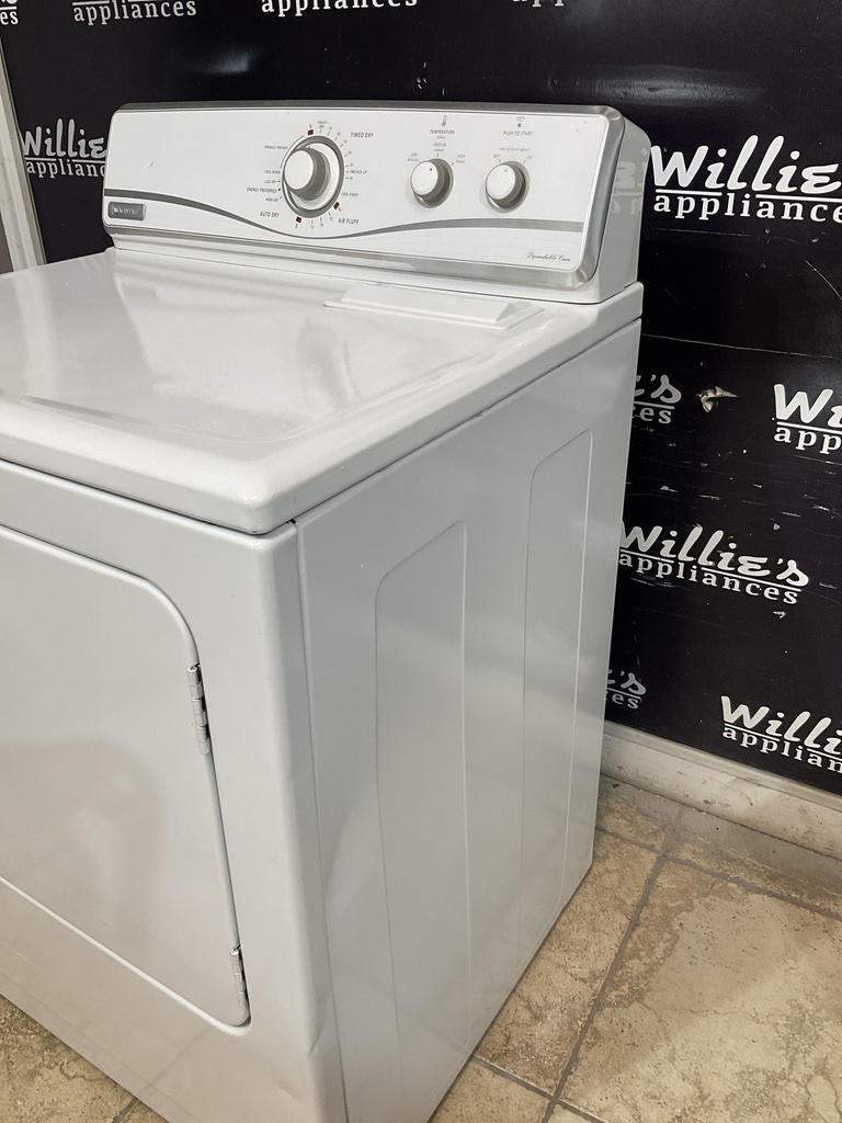 Maytag Used Electric Dryer 220volts (30 AMP) 29inches {4 prong} (White);