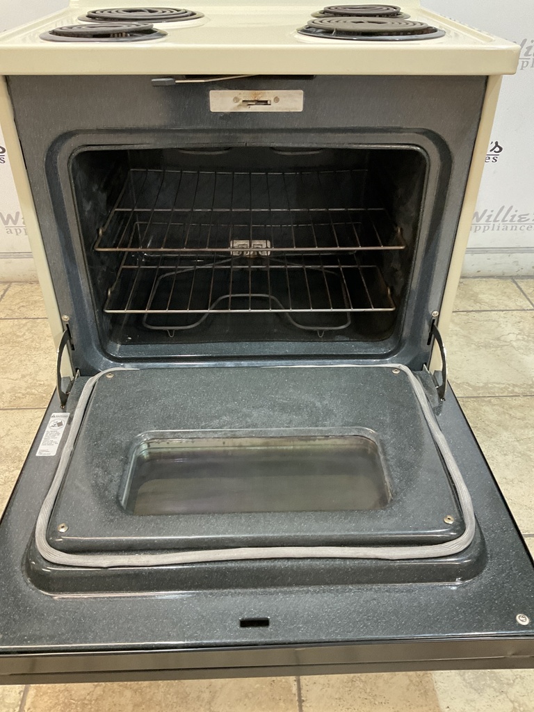 Hotpoint Used Electric Stove 220volts (40/50 AMP) 30inches {no cord} (Bisque/Black)