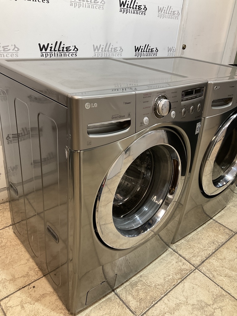 Lg Used Electric Set Washer/Dryer Front-load 220volts (30 AMP) 27inches {4 prong} (Grey)