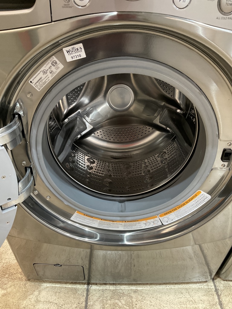 Lg Used Electric Set Washer/Dryer Front-load 220volts (30 AMP) 27inches {4 prong} (Grey)