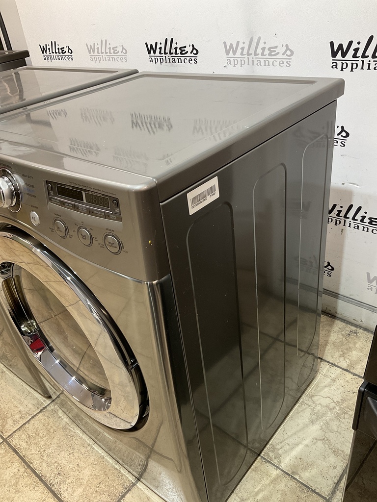 Lg Used Electric Set Washer/Dryer Front-load 220volts (30 AMP) 27inches {4 prong} (Grey)