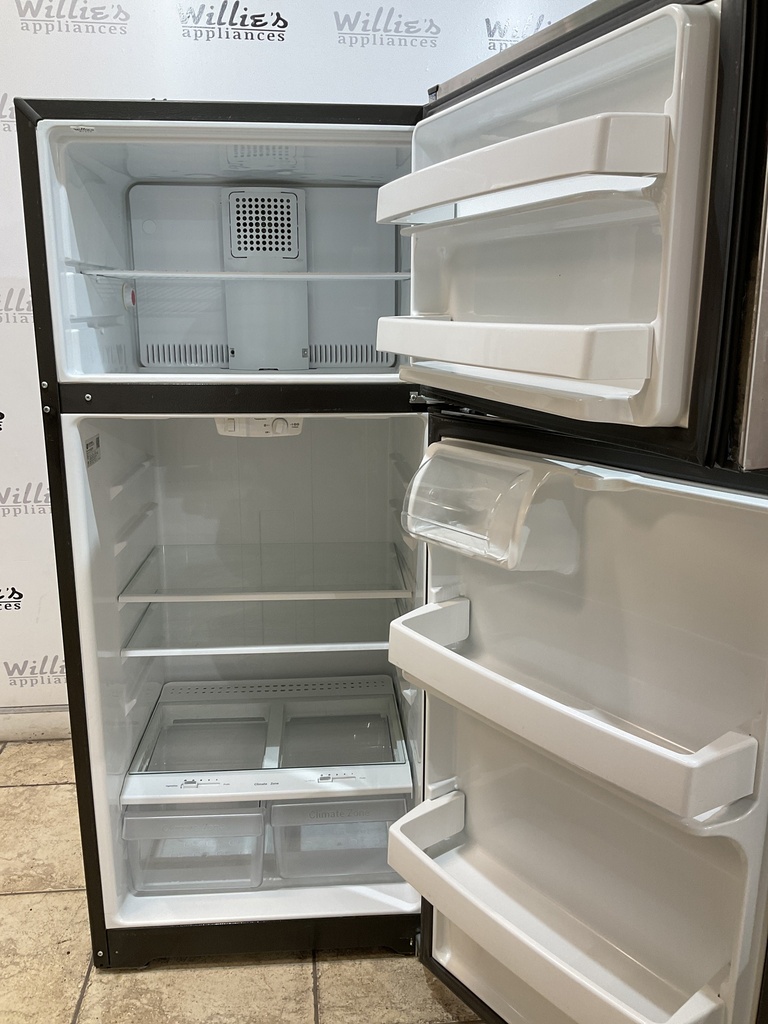 Ge Used Refrigerator Top and Bottom 28x64 1/2” (Stainless Steel) 