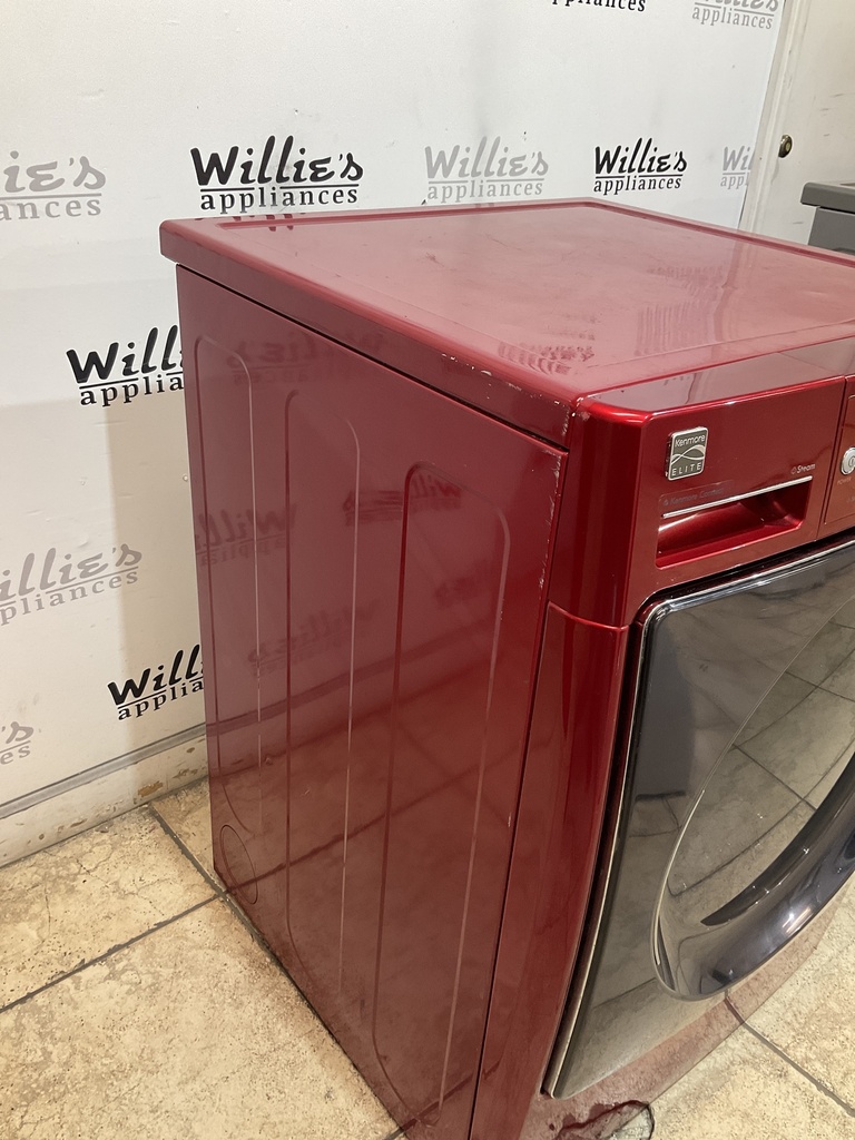Kenmore Used Electric Dryer 220volts (30 AMP) 27inches {no cord} (Red) 