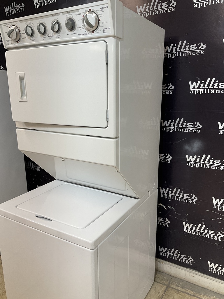 Whirlpool Used Electric Unit Stackable 220volts (30 AMP) 27x72 1/2” {3 prong} (white) 