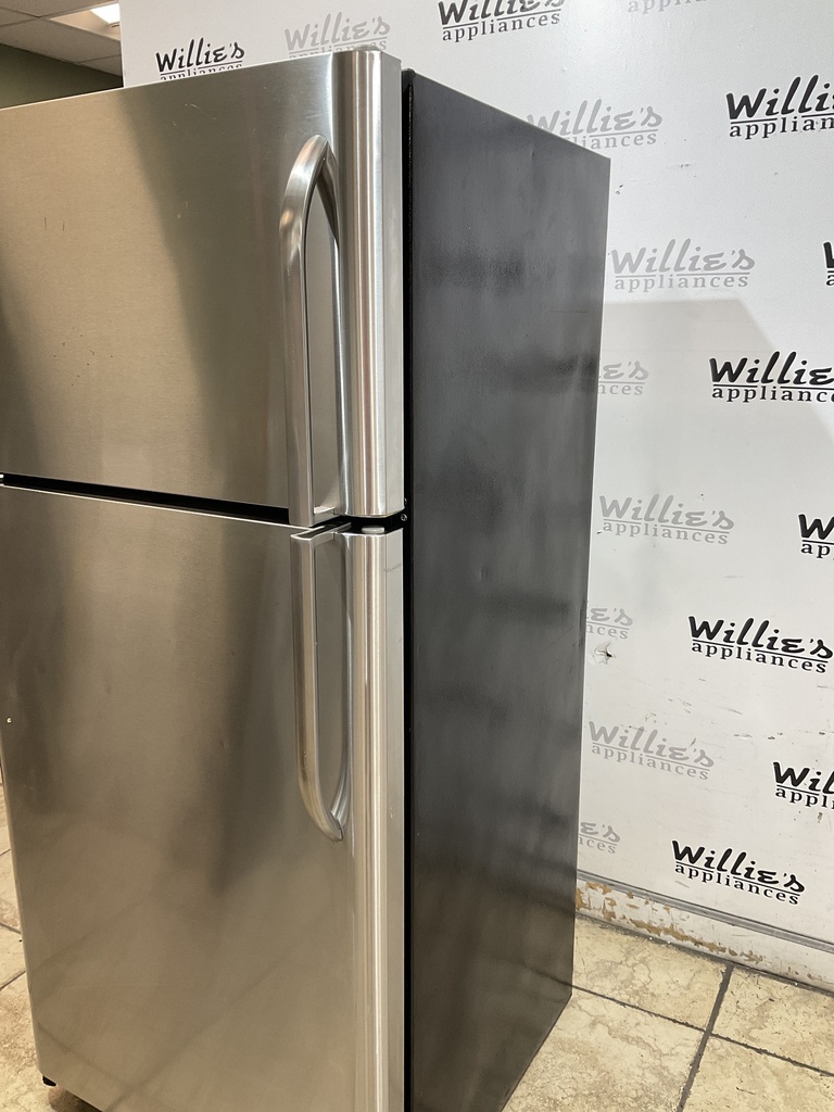 Frigidaire Used Refrigerator Top and Bottom 30x65 1/2’ (Stainless Steel) 