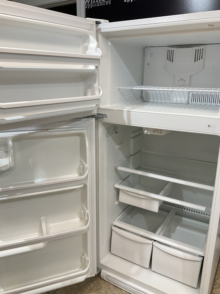 White Westinghouse Used Refrigerator Top and Bottom 30x65 1/2” (White) 