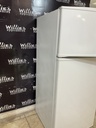 Whirlpool Used Refrigerator Top and Bottom 28x66 1/2” (White) 
