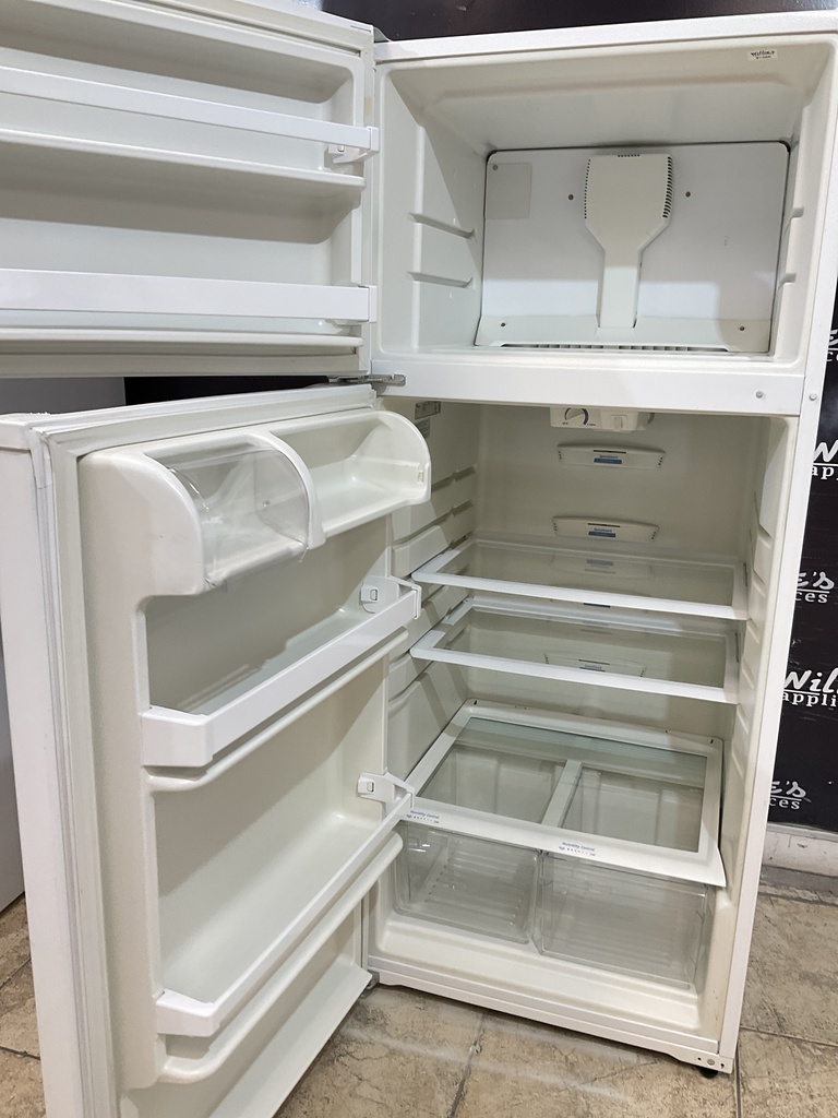 Whirlpool Used Refrigerator Top and Bottom 28x66 1/2” (White) 
