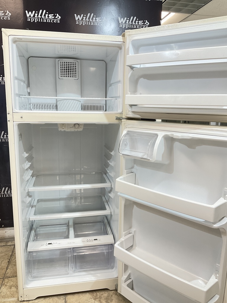 Ge Used Refrigerator Top and Bottom 28x66 1/2” (Bisque) 