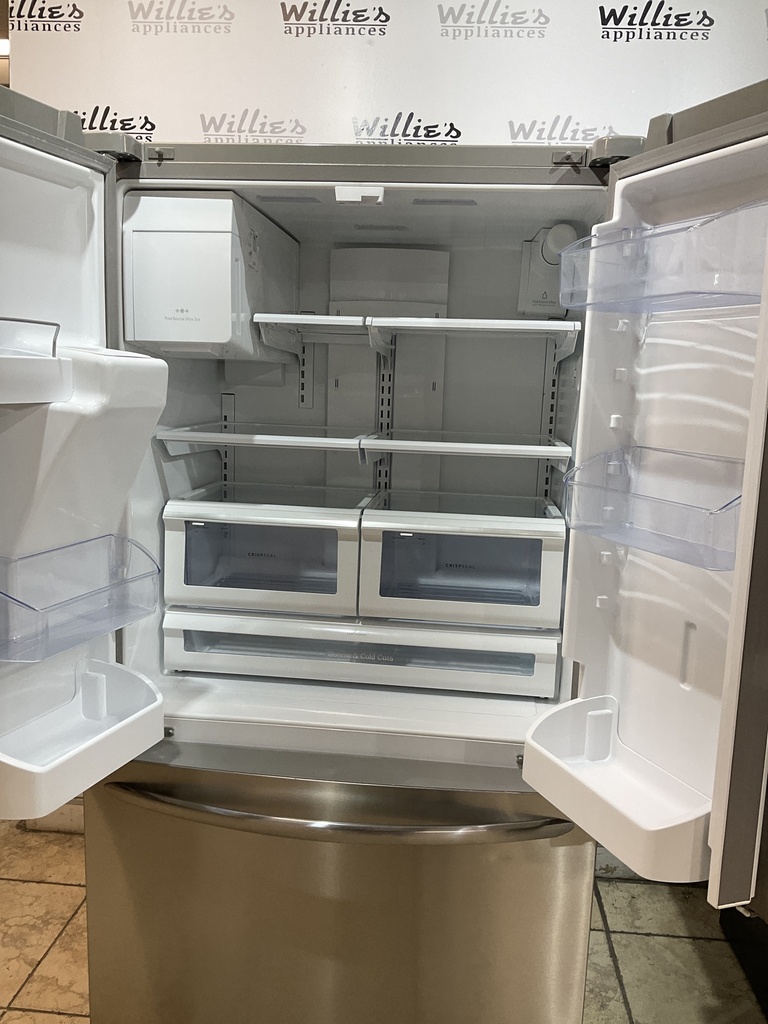 Ge Used Refrigerator French Door Counter Depth 36x69 1/2" (Stainless Steel) 