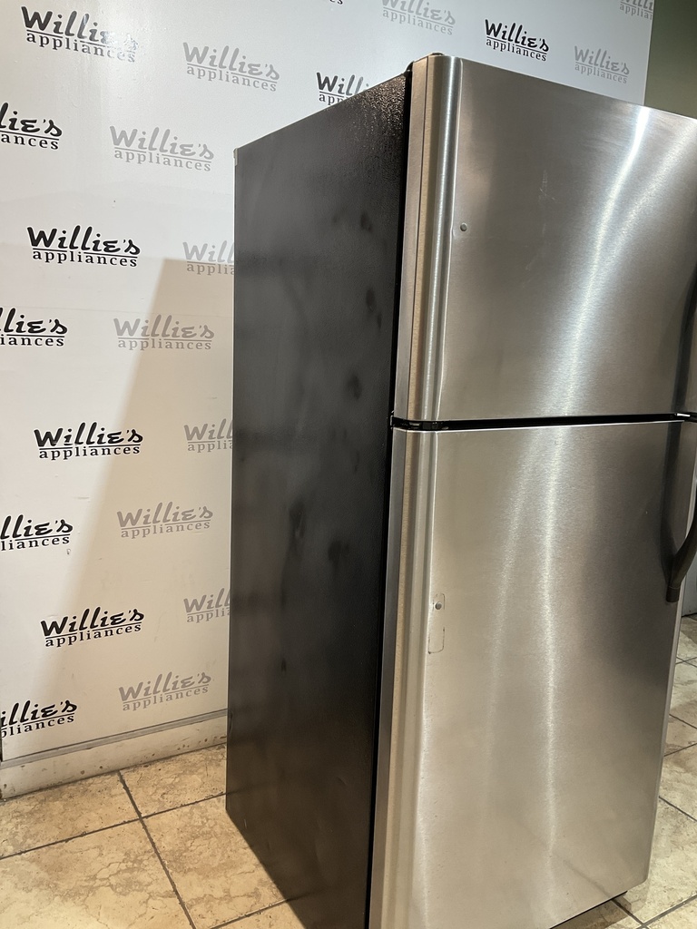 Frigidaire Used Refrigerator Top and Bottom 30x68 1/2’ (Stainless Steel) 
