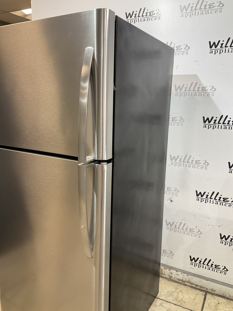 Frigidaire Used Refrigerator Top and Bottom 30x68 1/2” (Stainless Steel) 