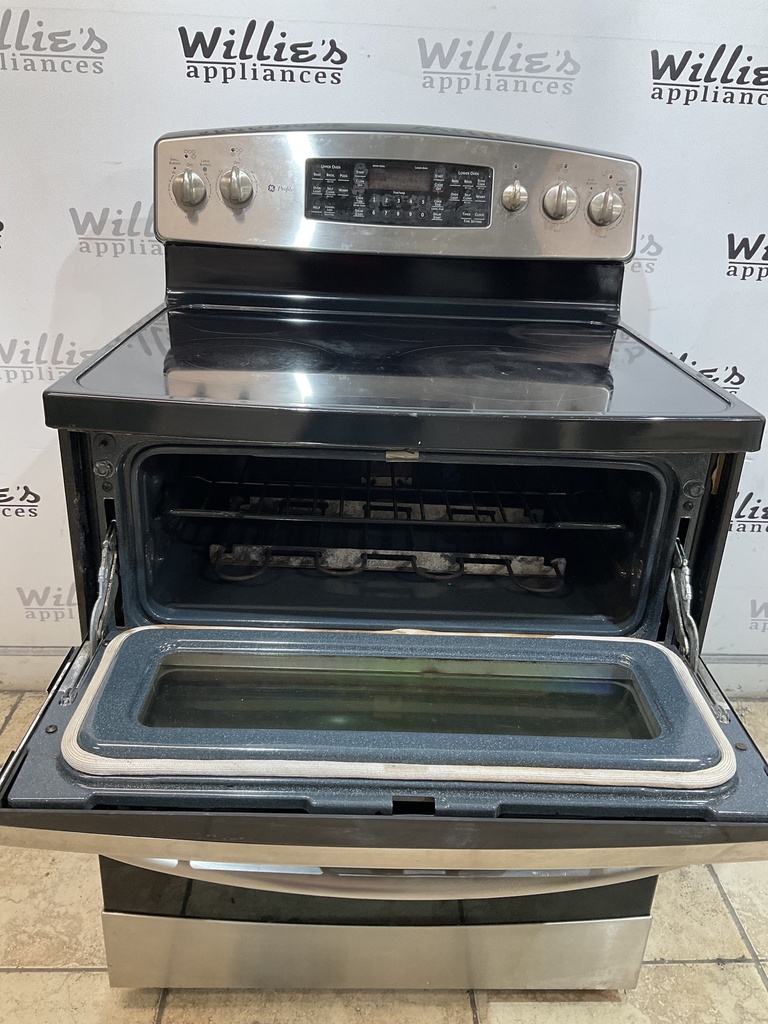 Ge Used Electric Stove 220volts (40/50 AMP) 30inches {4 prong} (Stainless Steel) 