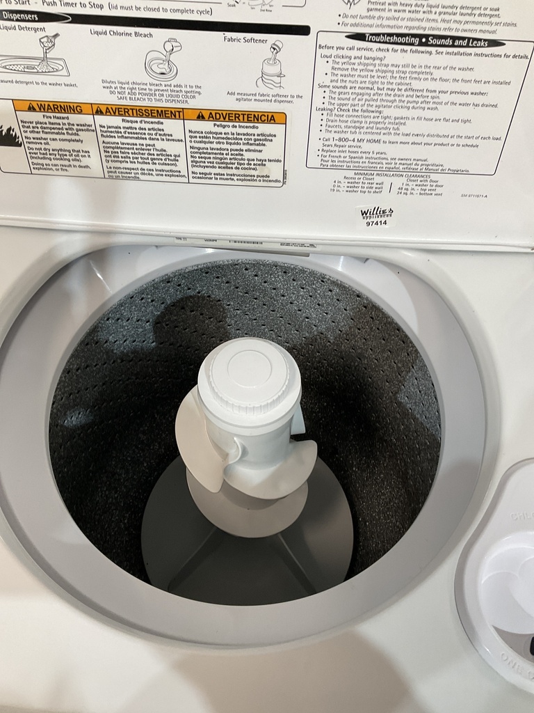 Kenmore Used Washer Top-load 27inches (White)