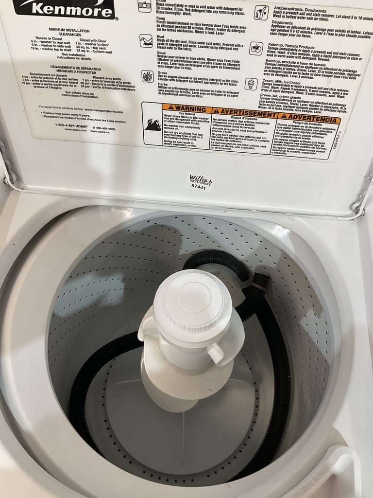 Kenmore Used Washer Top-load 27inches (White) 