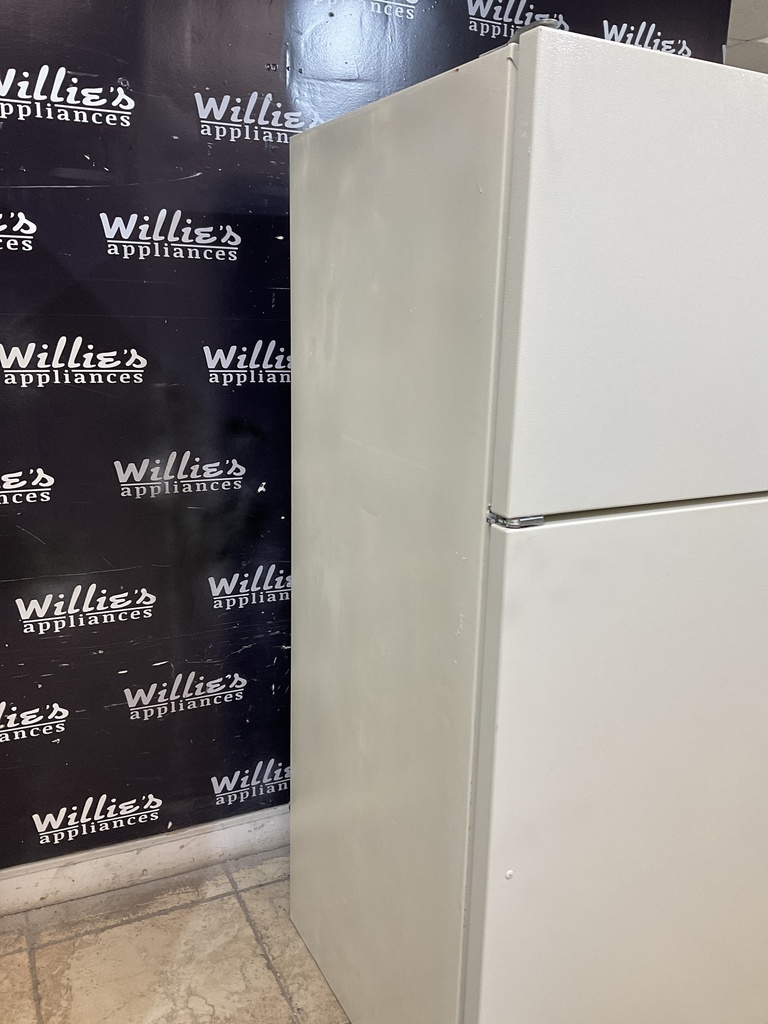 Whirlpool Used Refrigerator Top and Bottom 33x65 1/2” (Bisque)