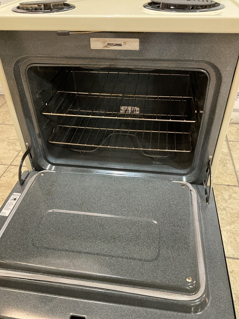 Hotpoint Used Electric Stove 220volts (40/50 AMP) 30inches {no cord} (Bisque/Black)