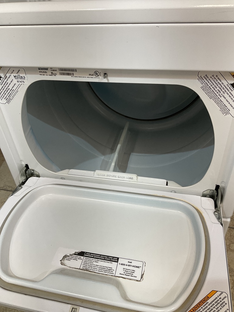 Kenmore Used Electric Dryer 220volts (30 AMP) 27inches {no cord} (White) 