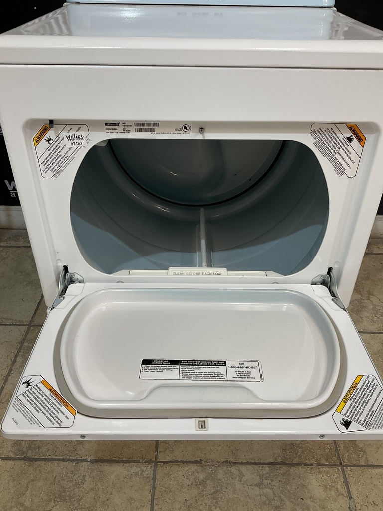 Kenmore Used Electric Dryer 220volts (30 AMP) 27inches {4 prong} (White)