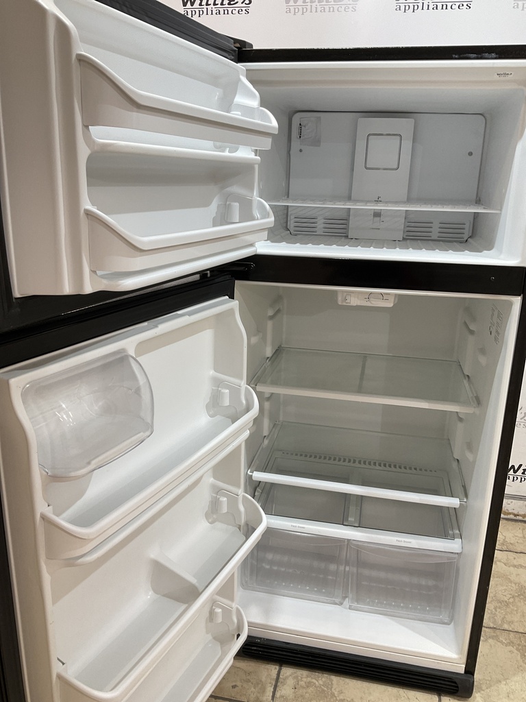Frigidaire Used Refrigerator Top and Bottom 30x65 1/2” (Black)