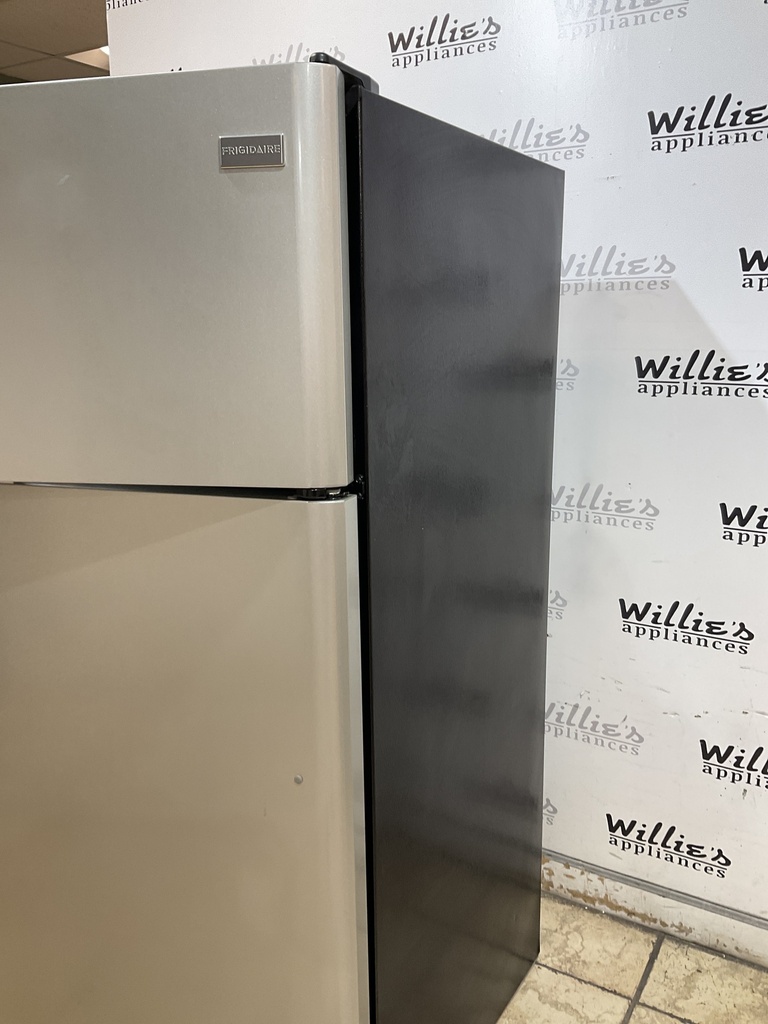 Frigidaire Used Refrigerator Top and Bottom 30x65 1/2” (Stainless Steel) 