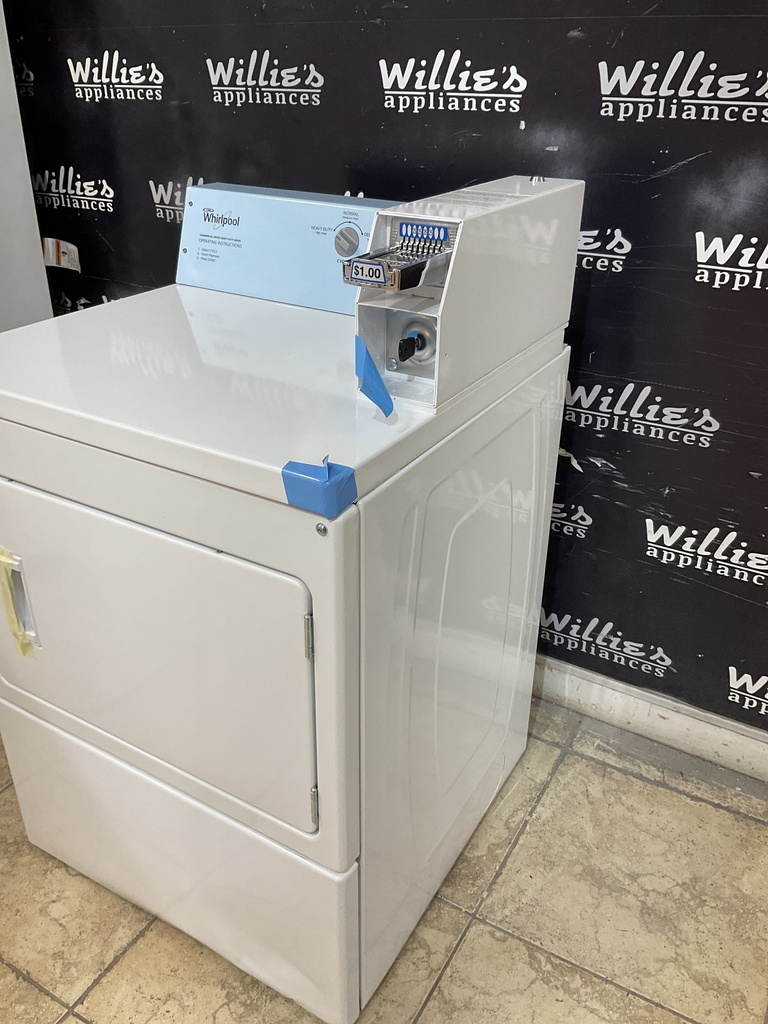 Whirlpool Used Electric Dryer 220volts (30 AMP) 27inches {no cord} (White)