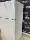 Whirlpool Used Refrigerator Top and Bottom 28x62 1/2” (White) 