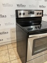 Whirlpool Used Electric Stove 220volts (40/50 AMP) 30inches {3 prong} (Stainless Steel) 