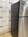 Frigidaire Used Refrigerator Top and Bottom 28x64 1/2” (Stainless Steel) 